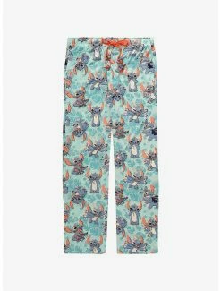 Hot Sale 🤩 Disney Lilo & Stitch Tropical Leaves Allover Print Sleep Pants - BoxLunch Exclusive 🔔