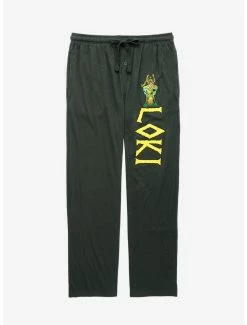 New 💯 Boxlunch Marvel Loki Portrait Sleep Pants ✔️