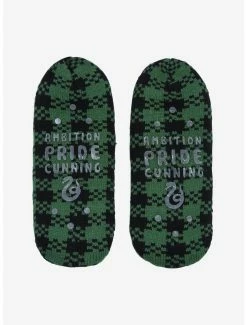 Coupon 🔔 Harry Potter Slytherin Crest Plaid Slipper 🧦 Socks - BoxLunch Exclusive 🤩 -Boxlunch Shop unnamed file 1106