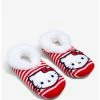 Flash Sale 🛒 Sanrio Hello Kitty Striped Fleece Slipper 🧦 Socks - BoxLunch Exclusive 🎉