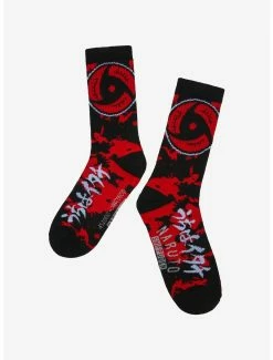 Deals ✔️ Naruto Shippuden Sharingan Tie-Dye Crew 🧦 Socks - BoxLunch Exclusive 🧨