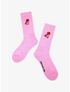 Buy 🔥 Nintendo Kirby With Strawberry Crew 🧦 Socks- BoxLunch Exclusive ⌛