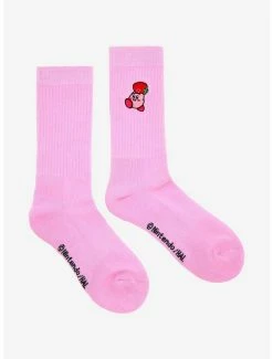 Buy 🔥 Nintendo Kirby With Strawberry Crew 🧦 Socks- BoxLunch Exclusive ⌛ -Boxlunch Shop unnamed file 1155