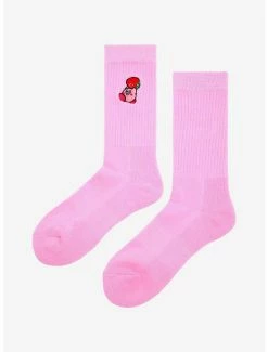 Buy 🔥 Nintendo Kirby With Strawberry Crew 🧦 Socks- BoxLunch Exclusive ⌛ -Boxlunch Shop unnamed file 1156