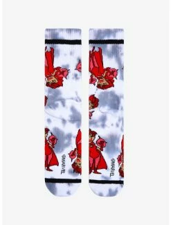 New 🤩 Marvel WandaVision Scarlet Witch Cartoon Allover Print Tie-Dye Crew 🧦 Socks - BoxLunch Exclusive 🌟 -Boxlunch Shop unnamed file 1159