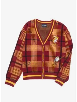 Best Pirce โ๏ธ Harry Potter Gryffindor Plaid ๐ฉ Women's Cardigan - BoxLunch Exclusive ๐