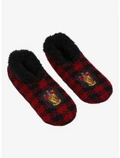 Discount 🎁 Harry Potter Gryffindor Crest Plaid Slipper 🧦 Socks - BoxLunch Exclusive 👏