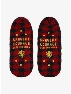 Discount 🎁 Harry Potter Gryffindor Crest Plaid Slipper 🧦 Socks - BoxLunch Exclusive 👏 -Boxlunch Shop unnamed file 1205