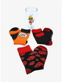Cheap ๐ Boxlunch Naruto Shippuden Pint Glass And Crew ๐งฆ Socks Gift Set ๐