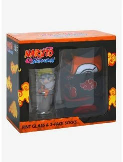 Cheap 😍 Boxlunch Naruto Shippuden Pint Glass And Crew 🧦 Socks Gift Set 😍 -Boxlunch Shop unnamed file 1212