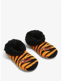 Wholesale 👏 Disney Winnie The Pooh Tigger Embroidered Portrait Fleece Slipper 🧦 Socks - BoxLunch Exclusive ⭐