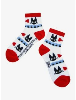 Cheapest ๐ Studio Ghibli Kiki's Delivery Service Jiji & Bow Crew ๐งฆ Socks - BoxLunch Exclusive โจ