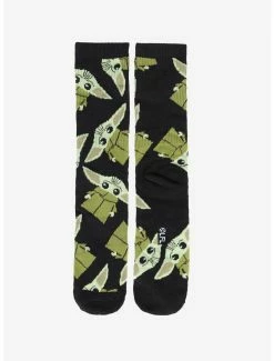 Coupon 🛒 Star Wars The Mandalorian The Child Allover Print Crew 🧦 Socks - BoxLunch Exclusive 🛒 -Boxlunch Shop unnamed file 1256