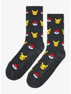 Best Sale ✔️ Boxlunch Pokémon Pokeball And Pikachu Crew 🧦 Socks ✨ -Boxlunch Shop unnamed file 1265