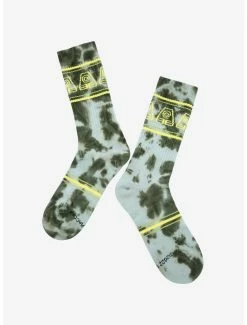 Best Pirce ⭐ Avatar: The Last Airbender Earthbending Symbol Tie-Dye Crew 🧦 Socks - BoxLunch Exclusive 👏