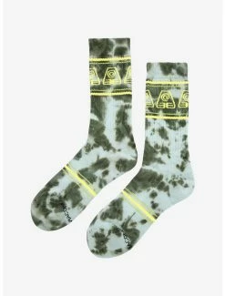 Best Pirce ⭐ Avatar: The Last Airbender Earthbending Symbol Tie-Dye Crew 🧦 Socks - BoxLunch Exclusive 👏 -Boxlunch Shop unnamed file 1272
