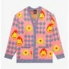 Brand new 🧨 Studio Ghibli Howl's Moving Castle Howl's Diamonds & Calcifer 👩 Women's Plus Size Cardigan - BoxLunch Exclusive ⭐