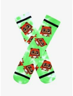 Budget 🌟 Star Wars Chibi Ewoks Tie-Dye Crew 🧦 Socks - BoxLunch Exclusive 💯