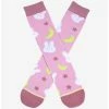 Budget 🎁 Sailor Moon Bunnies & Crescent Moons Allover Print Crew 🧦 Socks - BoxLunch Exclusive 🥰