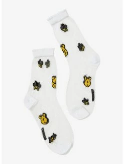 Outlet 💯 Disney Winnie The Pooh Expressions Sheer 🧦 Socks - BoxLunch Exclusive 🌟