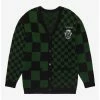 Best deal 💯 Harry Potter Slytherin Checkered 👩 Women's Cardigan - BoxLunch Exclusive 🌟