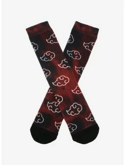 Budget 🥰 Naruto Akatsuki Clouds Crew 🧦 Socks - BoxLunch Exclusive 🤩