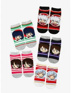 Best Sale ๐ InuYasha Chibi Characters Ankle Sock Set - BoxLunch Exclusive ๐