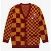 Promo 🎁 Harry Potter Gryffindor Checkered 👩 Women's Cardigan - BoxLunch Exclusive 🎁