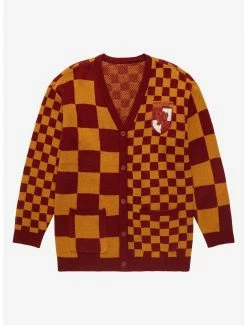 Promo 🎁 Harry Potter Gryffindor Checkered 👩 Women's Cardigan - BoxLunch Exclusive 🎁