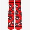 Outlet 😉 Marvel Spider-Man Miles Morales Chibi Allover Print Crew 🧦 Socks - BoxLunch Exclusive ⌛