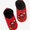 Deals 🎉 Disney Mickey Mouse Cartoon Pose Slipper 🧦 Socks - BoxLunch Exclusive 🎁
