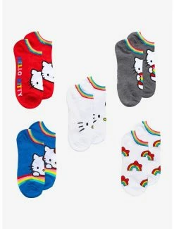 Best reviews of 🔥 Boxlunch Sanrio Hello Kitty Rainbow 👩 Women's Ankle Sock Set 🛒