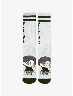 Outlet 🛒 Attack On Titan Levi Chibi Crew 🧦 Socks - BoxLunch Exclusive ❤️