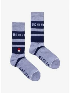 Discount 🥰 Naruto Shippuden Uchiha Clan Mesh Crew 🧦 Socks - BoxLunch Exclusive 💯