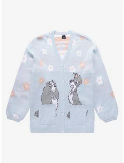 Wholesale ✨ Disney Lady And The Tramp Tonal Portrait 👩 Women’s Cardigan - BoxLunch Exclusive ⭐