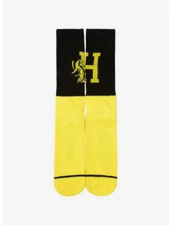 Best Sale ๐ Harry Potter Hufflepuff 2-Tone Crew ๐งฆ Socks - BoxLunch Exclusive โค๏ธ