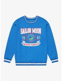 Best deal ๐ Sailor Moon Moon Power Varsity Crewneck - BoxLunch Exclusive โจ
