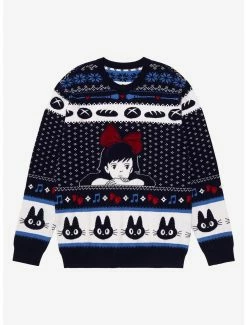 Cheap 🔔 Studio Ghibli Kiki's Delivery Service Kiki Holiday Sweater - BoxLunch Exclusive ❤️