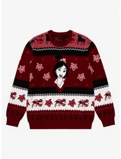 Promo ✔️ Disney Mulan Mushu & Mulan Holiday Sweater - BoxLunch Exclusive 😀