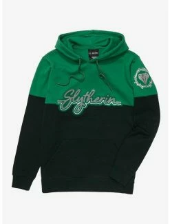 Wholesale 😀 Harry Potter Slytherin Crest Panel Hoodie - BoxLunch Exclusive ⭐