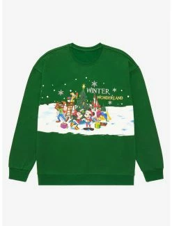 Top 10 😍 Disney Walt Disney World Winter Wonderland Group Portrait Crewneck - BoxLunch Exclusive 🔥