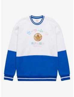 New 💯 Pretty Guardian Sailor Moon Crystal Star Compact Panel Crewneck - BoxLunch Exclusive ✨