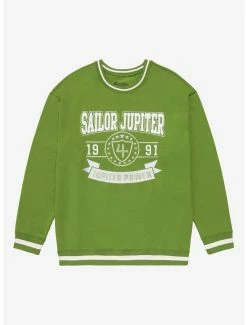 Brand new 🧨 Pretty Guardian Sailor Moon Sailor Jupiter Varsity Crewneck - BoxLunch Exclusive 🎉