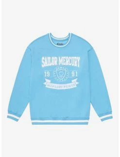 Budget 🎉 Pretty Guardian Sailor Moon Sailor Mercury Varsity Crewneck - BoxLunch Exclusive 🧨