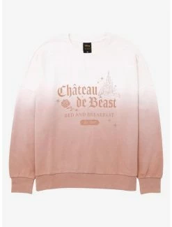 Best deal 🛒 Her Universe Disney Beauty And The Beast Chateau De Beast 👩 Women's Dip-Dye Crewneck - BoxLunch Exclusive 🥰