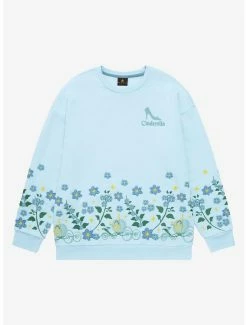 Budget 👍 Disney Princess Cinderella Embroidered Floral Crewneck - BoxLunch Exclusive ⭐