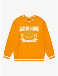 Coupon ⌛ Pretty Guardian Sailor Moon Sailor Venus Varsity Crewneck - BoxLunch Exclusive 🔔