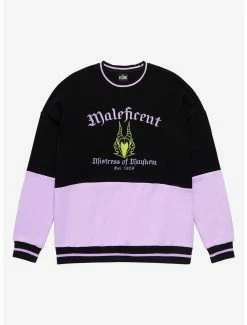 Discount 🔥 Disney Sleeping Beauty Maleficent Panel Crewneck - BoxLunch Exclusive ❤️