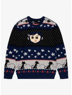 Best deal ๐ Coraline Icons Holiday Sweater - BoxLunch Exclusive ๐ฅ