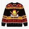 Buy 😍 Studio Ghibli Howl's Moving Castle Calcifer Scary & Powerful Holiday Sweater - BoxLunch Exclusive 🎁